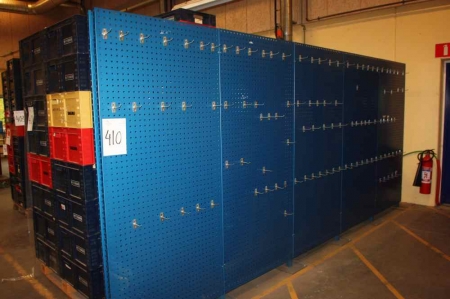 Dual tool panel, 5 sections, with hook suspension