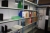 3 sections steel shelving (section: width 100 cm x height app. 210 cm)