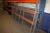 Pallet rack for half pallets, 2 sections, 6 beam, 3 feet, 3 tons. Height app. 240 cm. Debth app. 60 cm + 3 grid fences, 8 wheel carriages