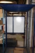 2 sections steel shelving + 2 hanging racks & security cabinet + planning boards + pallet with foamings for European pallets