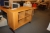 Sit / stand desk + shelf + drawer