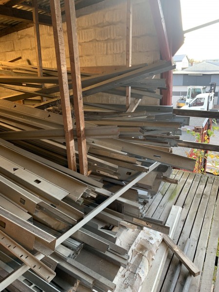 Large batch of metal moldings / rails.