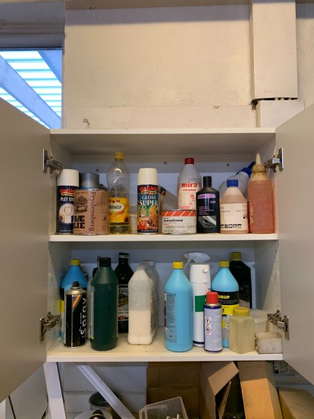 Contents in 5 cabinets and 3 drawers
