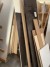 Large batch of various wooden fins, plates, etc.