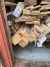 20 foot container containing large batch of wood.