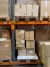 6 pallets with various letter trays in different sizes & colors
