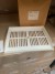 6 pallets with various letter trays in different sizes & colors