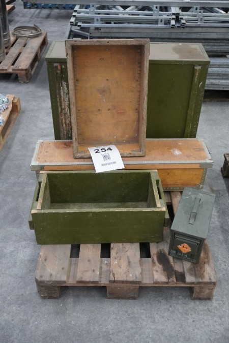 Old ammunition boxes
