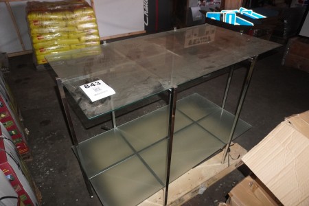 Display table in glass