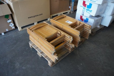 15 pcs. folding chairs in wood