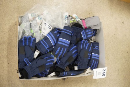 Lot of gloves and mittens.