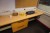 Electric raising table with contents + chest of drawers