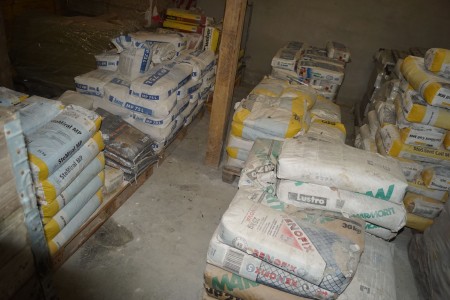 Large batch of cement, plaster, concrete, etc.