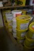 Approx. 40 buckets with facade paint