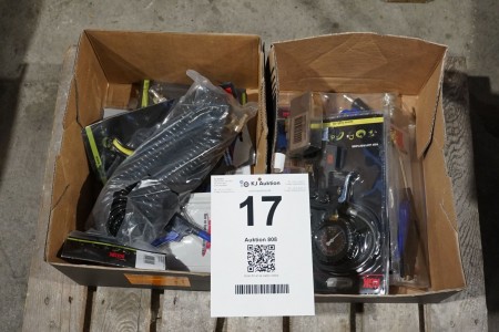 2 boxes with various KGK equipment