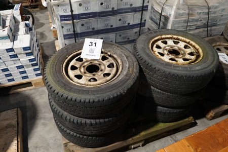 6 tires with rims for four-hole tractor