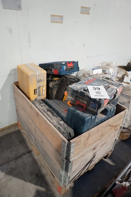 Large batch of empty toolboxes