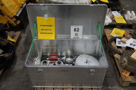 Duty case with parts for fire hoses
