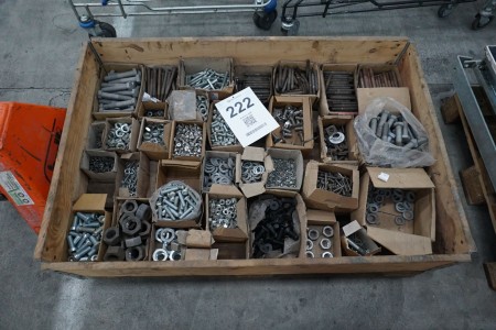 Large batch of screws and bolts