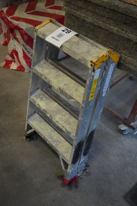 Stair ladder + trolley & 14 slabs of wood concrete