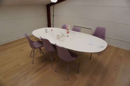Konferencebord, Mærke: Fritz Hansen inkl. 6 stole