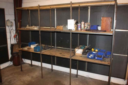 Steel Shelving with content