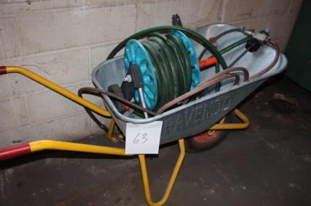 Wheelbarrow, Ravendo + hose cart with hose