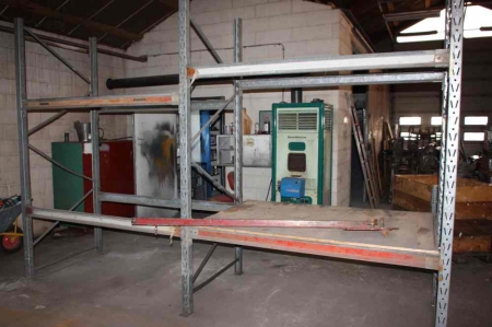 Pallet rack, 2 sections, 4 beams, width approx. 2m