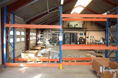 Pallet rack, 2 sections 5 beams, approx. 3 meters. 3 ton