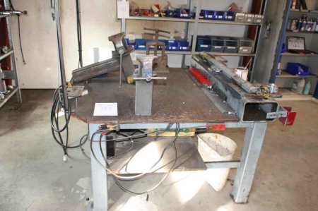 Assembly bench with power, vice, etc.