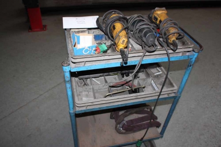Trolley with 3 power tools