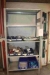 2 x steel shelving containing semi finished goods