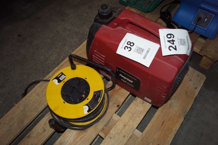 Generator, mærke: Pramac model: Powermate Pmi 2000 + kabeltrommel 