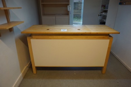 Kitchen table with 3 drawers.