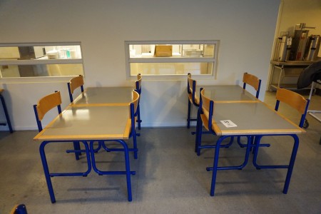 4 pieces. tables + 8 chairs
