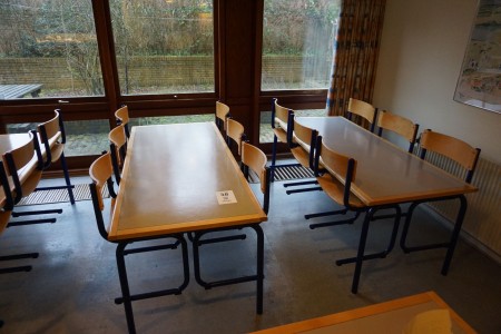 2 tables + 12 chairs