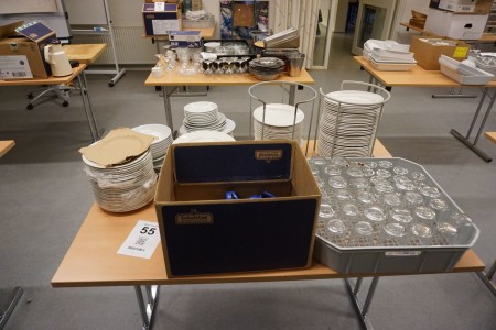 Large batch of plates and glasses