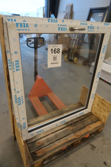 Plastic window, W132xH119 cm, frame width 11.5 cm