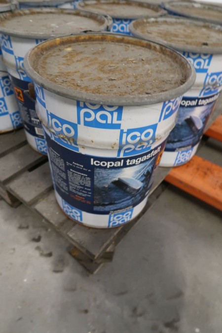 4 buckets of Icopal roof asphalt, 20 liters per bucket