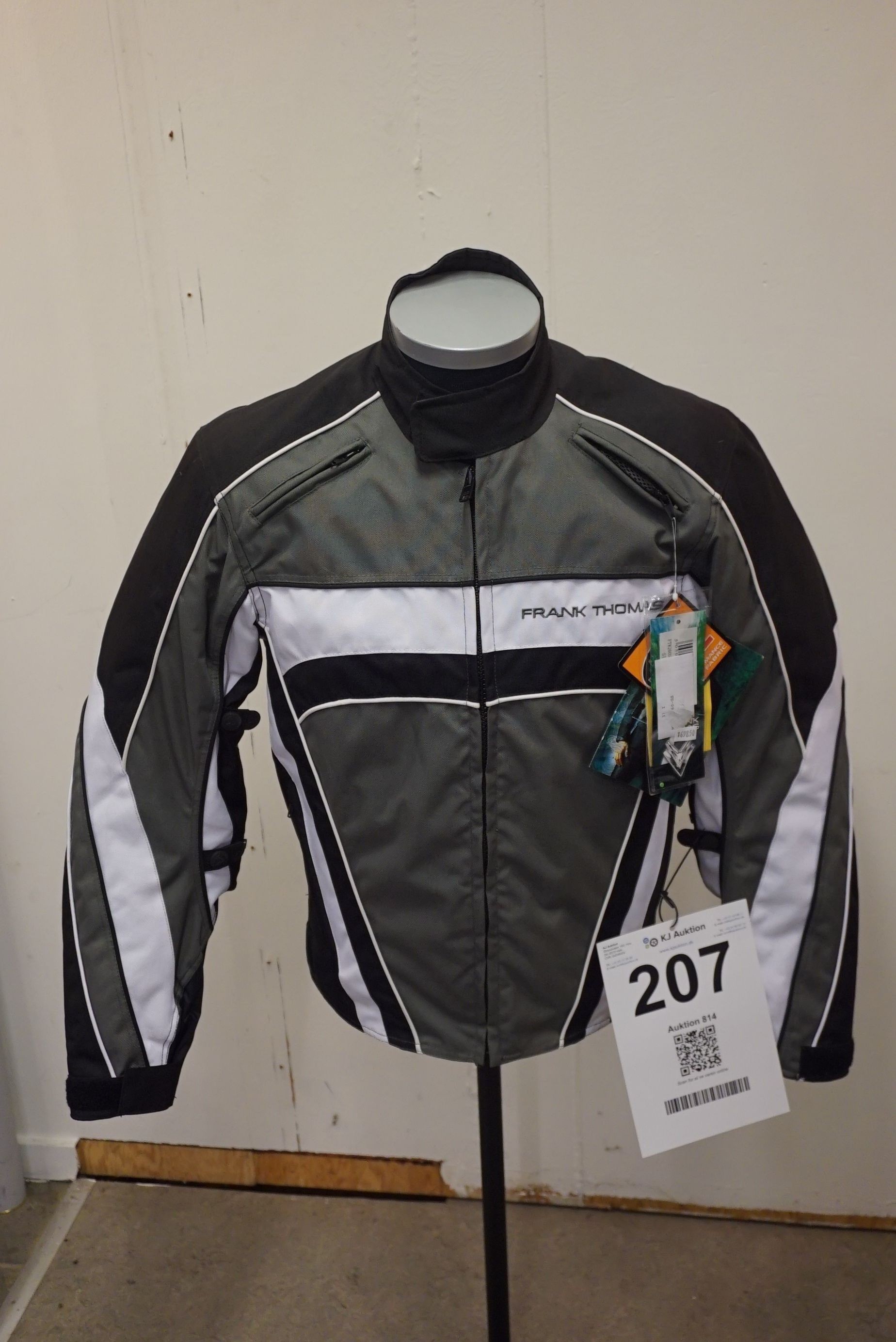 Motorcykel jakke, mærke: FRANK THOMAS. Str: - KJ Auktion - Maskinauktioner