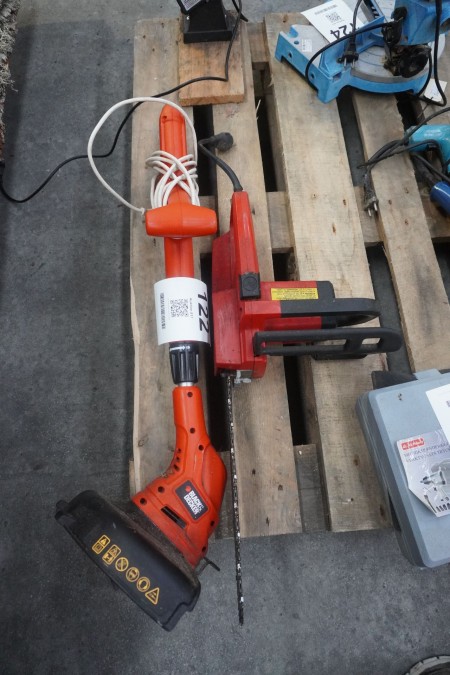Electric brushcutter + electric chainsaw
