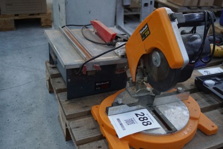 Cutting / miter saw, brand: Einhell, model: BKG 210 + table circular saw, brand: Einhell, model: FSG 518
