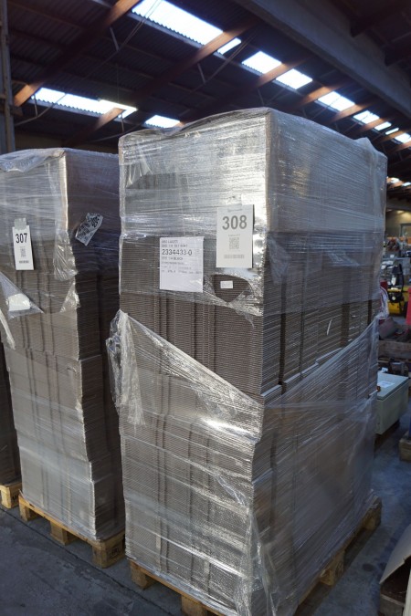 Cirka 270 stk folde papkasser SKD