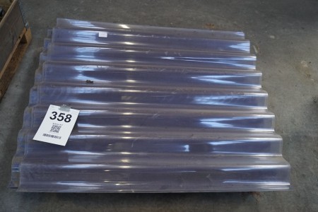 About 10 plastic roofing sheets