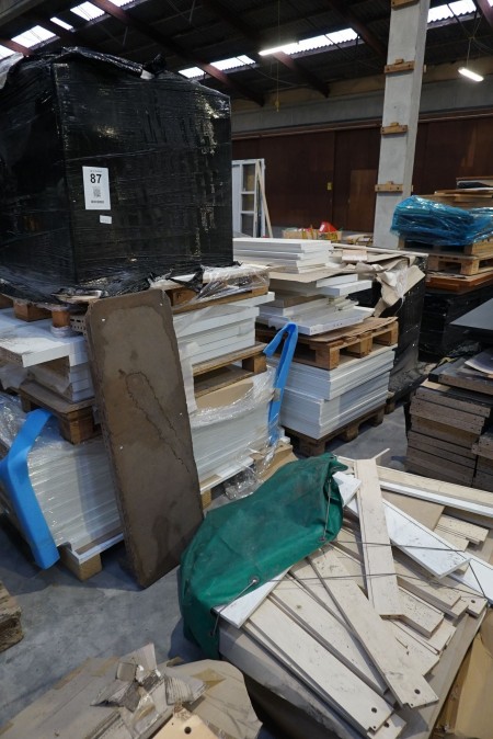 Large lot of mixed shelves and doors etc.