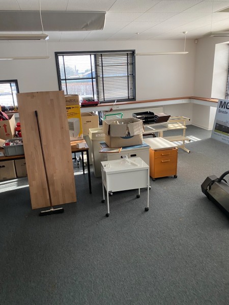 Large batch of tables + various office supplies