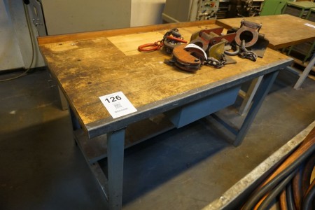 File bench in wood incl drawer