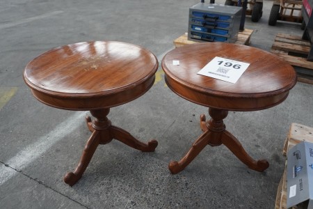 2 pcs. Round tables in wood