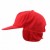 25 Stk. Melton Caps mit Klappe, Farbe: Rot