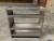 Stainless steel bookcase with 4 compartments
